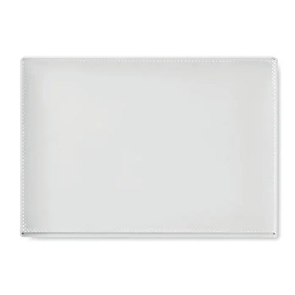 Premiul de cristal tăviță albă dreptunghiulară cu bordură texturată subtilă din material modern