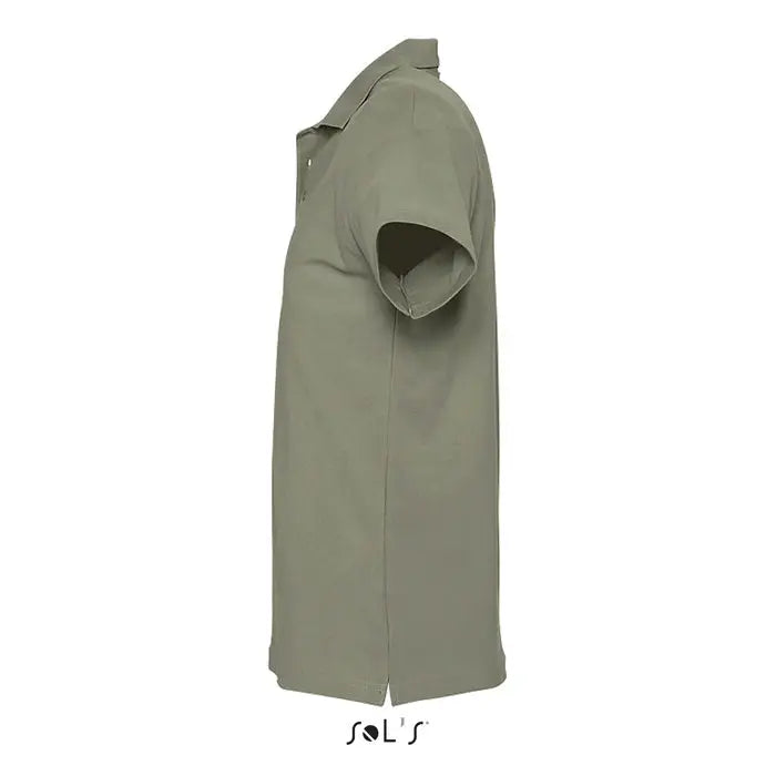 Tricou polo bărbătesc primavara ii olive cu mânecă scurtă colar clasic și nasturi din bumbac 210g