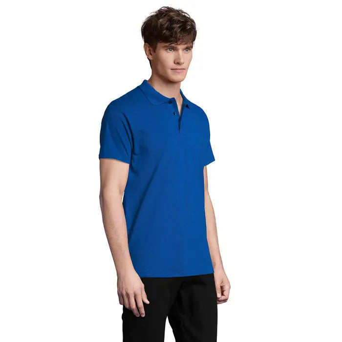 Polo baRBatI PRIMAVARA II albastru regal vibrant cu mâneci scurte, guler clasic, din material de 210g