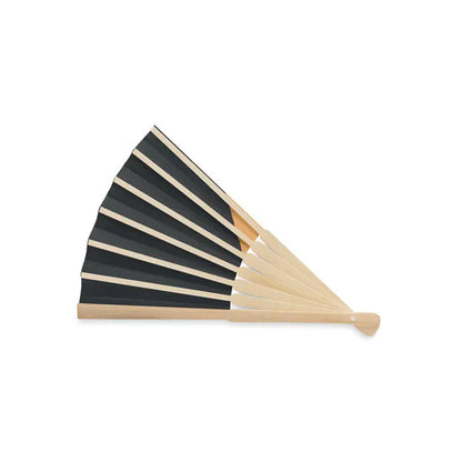 Proiectare manuala a steagului ventilatorului cu design minimalist fan pliabil din lemn natural si negru elegant