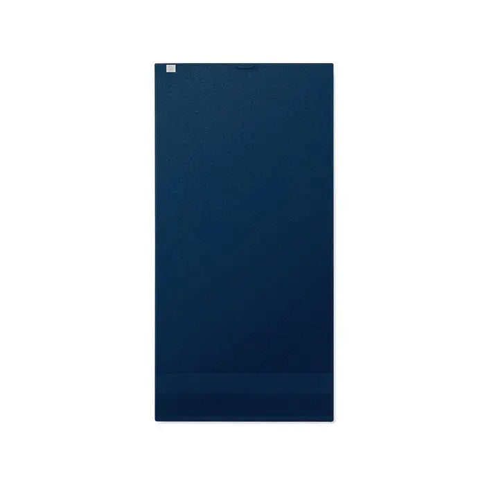 Prosop bumbac organic 100x50cm albastru bleumarin dreptunghiular cu suprafata texturata pentru yoga