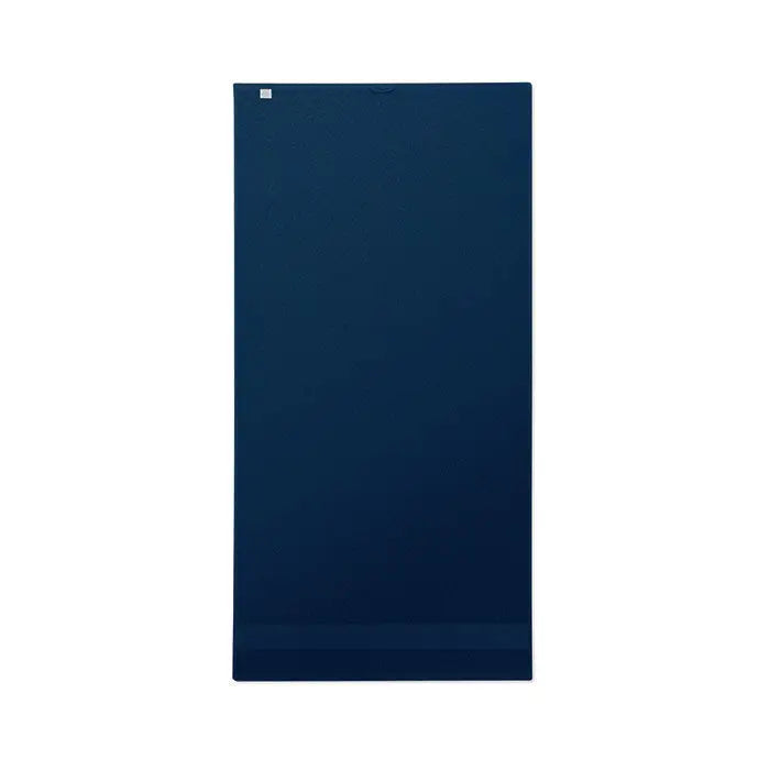Prosop bumbac organic 140x70cm cu finisaj mat și culoare bleumarin intens pentru yoga și fitness