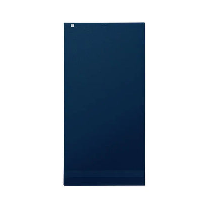 Prosop bumbac organic 140x70cm cu finisaj mat și culoare bleumarin intens pentru yoga și fitness