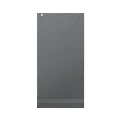 Panou dreptunghiular texturat gri pentru prosop bumbac organic 140x70cm cu bandă subtilă orizontală la bază