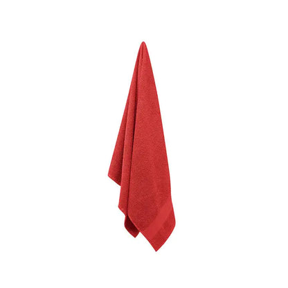 Prosop bumbac organic 140x70cm vibrant rosu din bumbac organic cu textura moale si margini finisate