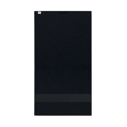 Ecran negru dreptunghiular mat cu bandă orizontală la baza pentru prosop organic 50x30cm