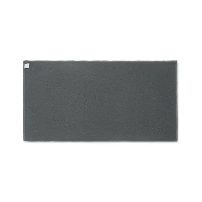 Prosop seaqual 70x140cm dreptunghiular gri închis cu suprafață texturată și plușată din material sustenabil