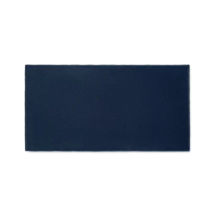 Prosop seaqual 70x140cm albastru închis cu suprafață moale și texturată pentru baie