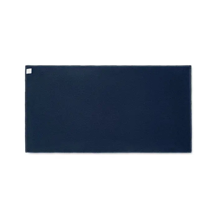 Prosop seaqual 70x140cm dreptunghiular navy blue cu suprafata texturata si margini finisate cu atentie