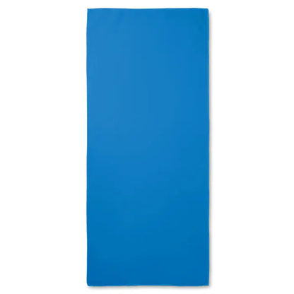Prosop sport albastru dreptunghiular cu husă pentru utilizare la sport și călătorii