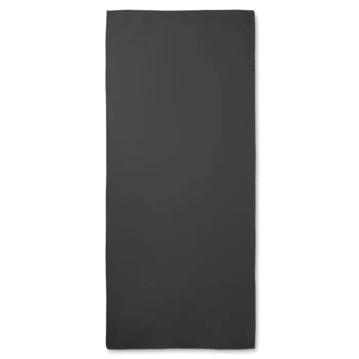 Prosop sport cu husă negru solid dreptunghiular cu suprafață netedă și moale pentru activități sportive