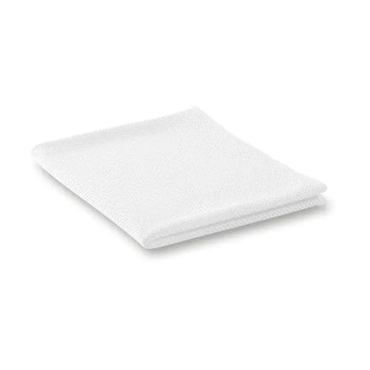 Prosop sport alb din material texturat ideal pentru uz sportiv si absorbtie ridicata