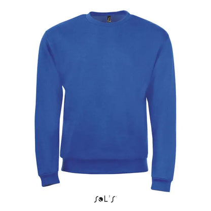 Pullover barbati pajian 260g albastru regal vibrant cu mâneci lungi și material moale din bumbac amestecat