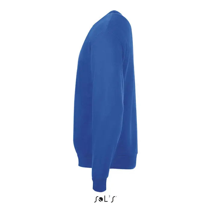 Bluza royal albastru cu mâneci lungi pulover BaRBAtI PaJIAN 260g cu guler rotund și manșete ribbate