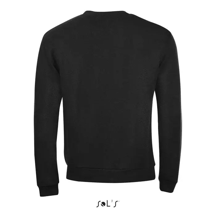 Pullover barbati pajian 260g negru cu manșete și tiv striați din bumbac potrivit pentru ținute casual
