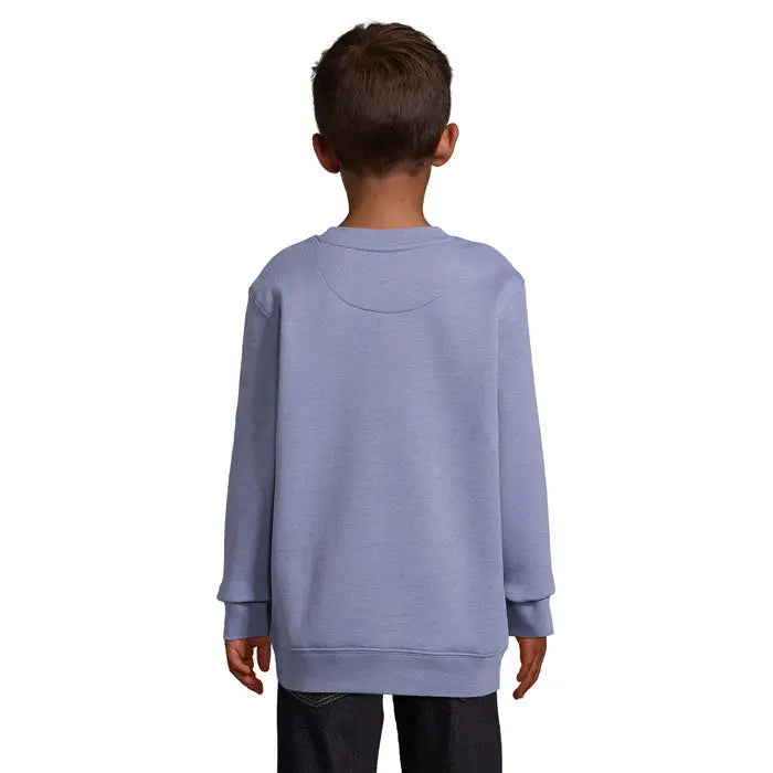 Pulover columbia kids moale lavanda cu mâneci lungi și guler și manșete din rib pentru copii
