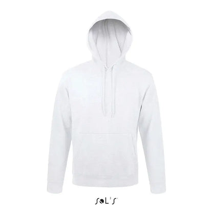 Pulover cu gluga snake alb cu buzunar frontal si snur ajustabil pentru confort si stil casual