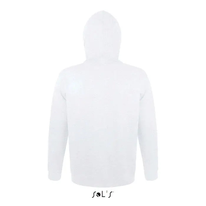Pulover cu gluga snake alb cu material tricotat texturat si design minimalist simplu