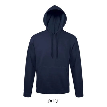 Pulover cu gluga snake bleumarin cu buzunar frontal si snururi pentru un stil casual comfortabil