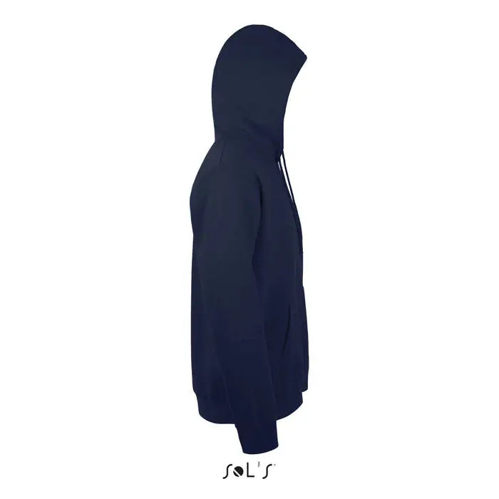 Pulover cu gluga snake bleumarin din bumbac cu snur si buzunar frontal perfect pentru tinute casual