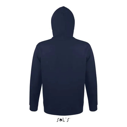 Pulover cu gluga snake navy blue din bumbac, ideal pentru tinute casual si confort zilnic