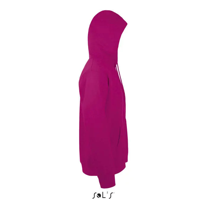Pulover cu gluga snake magenta vibrant cu design clasic si culoare solida potrivit pentru tinute casual