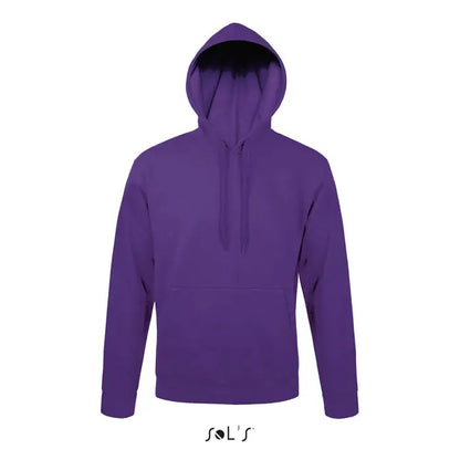 Pulover cu gluga snake mov cu buzunar frontal si snururi asortate pentru confort si stil casual
