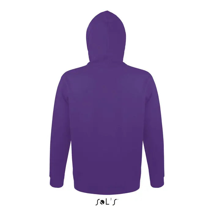 Pulover cu gluga snake mov cu design simplu si culoare solida din material moale pentru uz casual