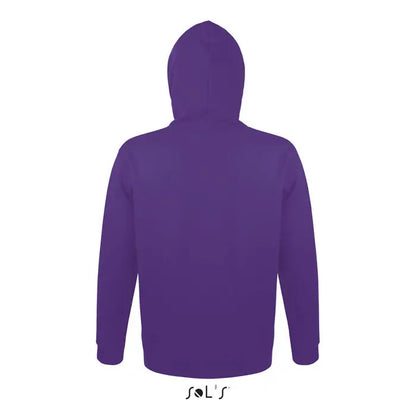 Pulover cu gluga snake mov cu design simplu si culoare solida din material moale pentru uz casual