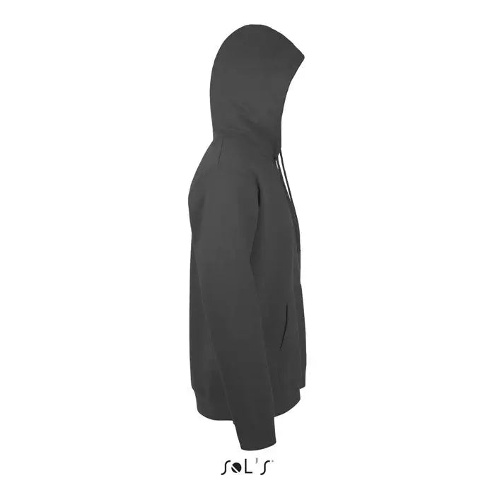 Pulover cu gluga snake negru cu snururi si buzunare frontale din material comod pentru uz casual