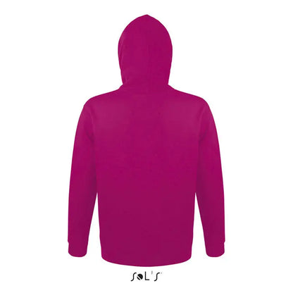 Pulover cu gluga snake solid magenta din material uniform fara imprimeu sau logo-uri vizibile