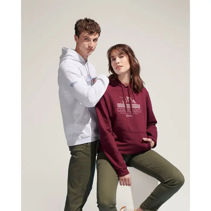 Pulover cu gluga snake maro si alb cu design tematic colorado si grafic munte maron