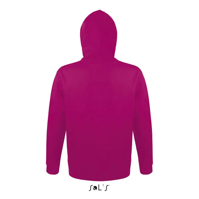 Pulover cu gluga snake solid magenta din material neted uniform fara modele sau logo-uri