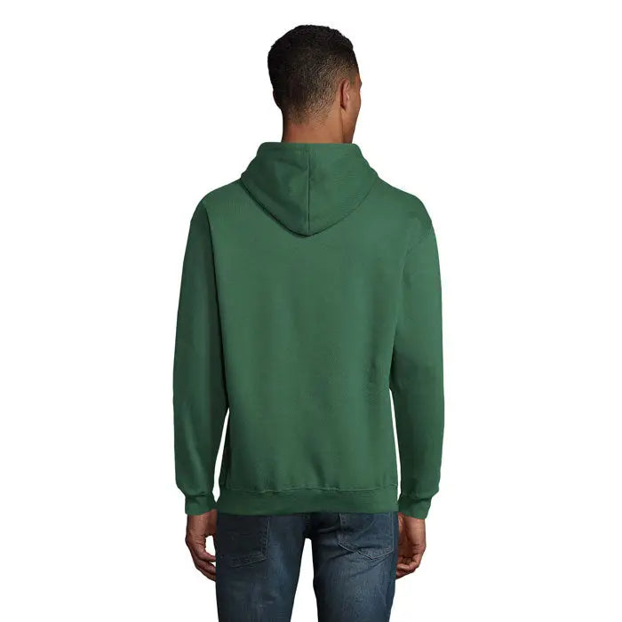 Pulover cu gluga unisex condor verde din material moale cu design clasic si confortabil