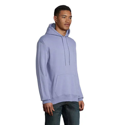 Pulover cu gluga unisex condor in culoare lavanda deschisa cu design clasic si snururi asortate