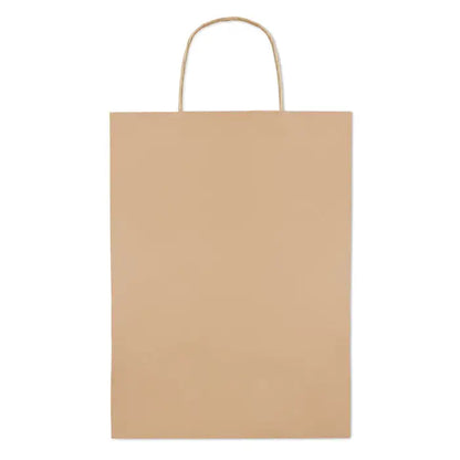Punga de hartie cadou mare 150 gr/m² kraft simpla cu maner rasucit din sfoara