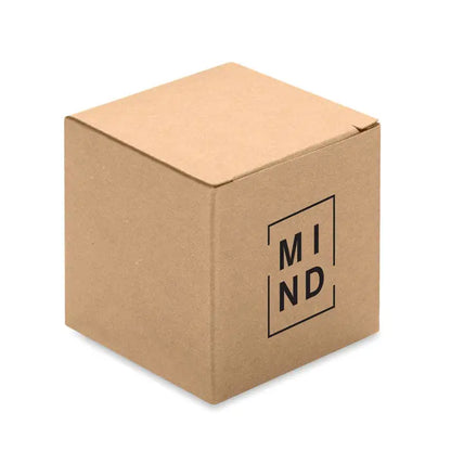Cutie maro din carton cu logo minimalist negru mind pentru puzzle de creier din bambus