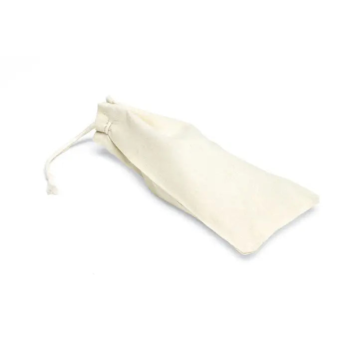 Puzzle din lemn in husa de bumbac off-white cu snur pentru depozitare usoara