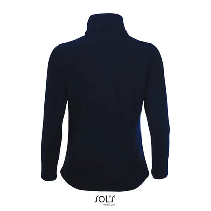 Jachetă softshell fleece albastru marin cu guler înalt race femei softshell zip pentru activități în aer liber
