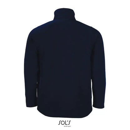 Jachetă softshell pentru bărbați race men fleece albastru bleumarin cu guler înalt și mâneci lungi