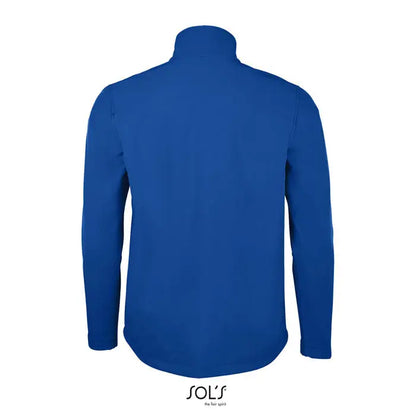 Jachetă fleece albastru royal cu mâneci lungi și guler înalt pentru bărbați sols race men softshell zip