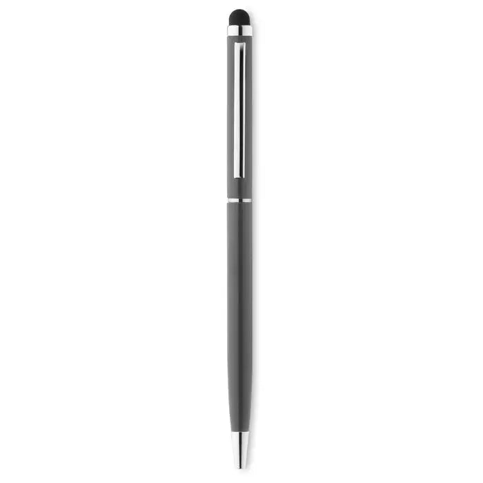 Rasuciti si atingeti pixul un pix stylus modern si elegant cu corp mat gri si accente argintii lustruite