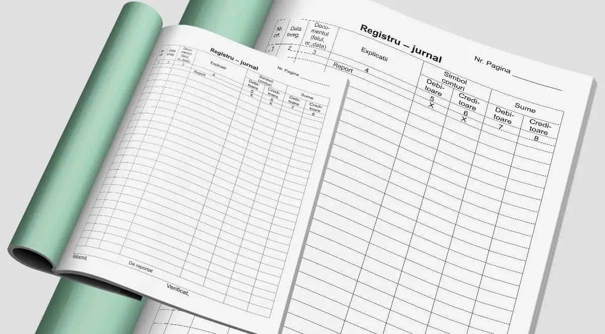 Registru a4 orizontal vertical personalizat verde mentă cu spirală și pagini liniate pentru înregistrări contabile