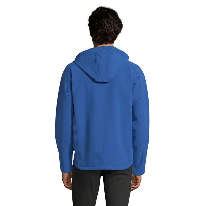 Jachetă softshell albastră cu glugă replay barbatii, design modern și material respirabil pentru exterior