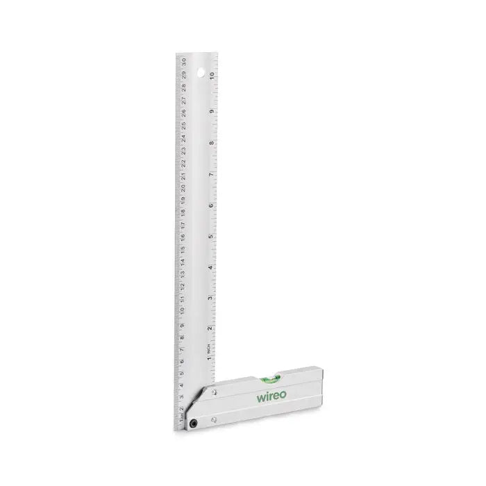 Rigla de nivel din aluminiu 30 cm silver metallic wireo cu nivela incorporata pentru masurare precisa