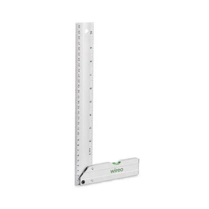 Rigla de nivel din aluminiu 30 cm silver metallic wireo cu nivela incorporata pentru masurare precisa