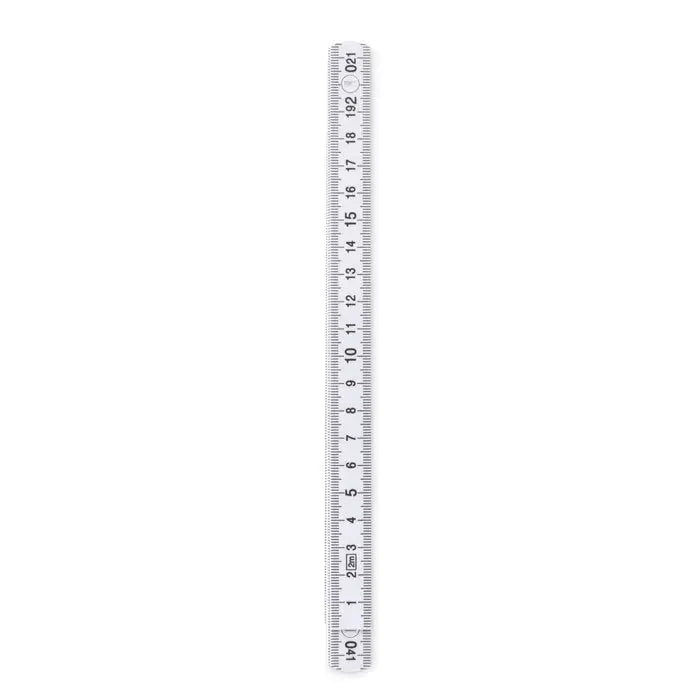 Rigla pliabila 2m din plastic transparent cu marcaje negre pentru masuratori precise