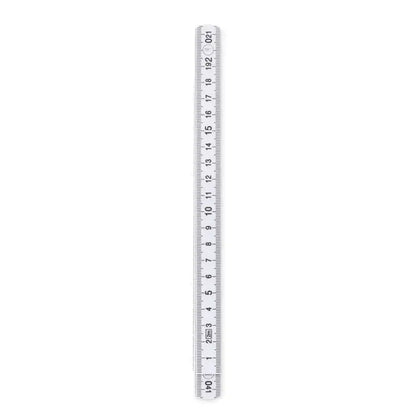 Rigla pliabila 2m din plastic transparent cu marcaje negre pentru masuratori precise