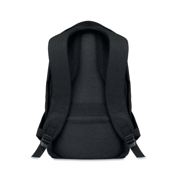 Rucsac 600d rpet negru cu spate din plasa si bretele ajustabile pentru confort maxim