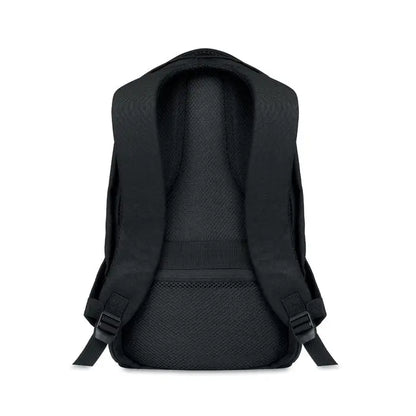 Rucsac 600d rpet negru cu spate din plasa si bretele ajustabile pentru confort maxim